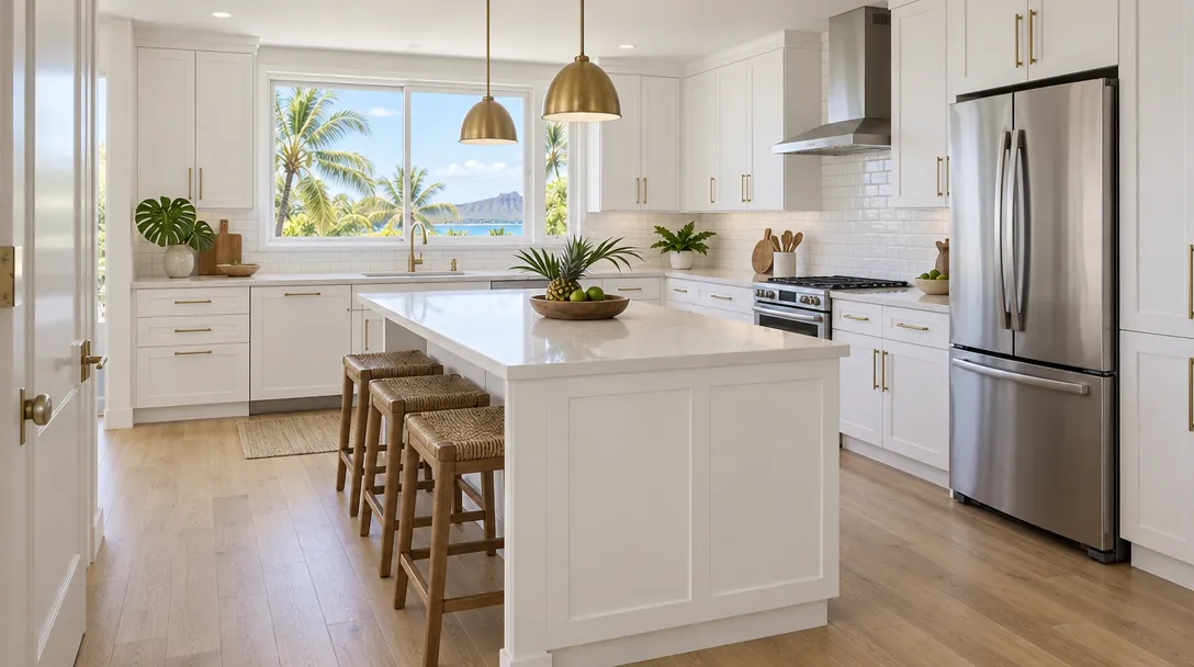 White shaker kitchen cabinet refacing style
