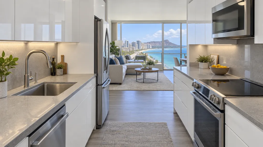 Glossy modern slab kitchen cabinet refacing style